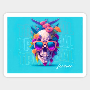Tropical Skull Forever Sticker